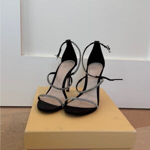 PORTE & PAIRE
Crystal-embellished satin sandals